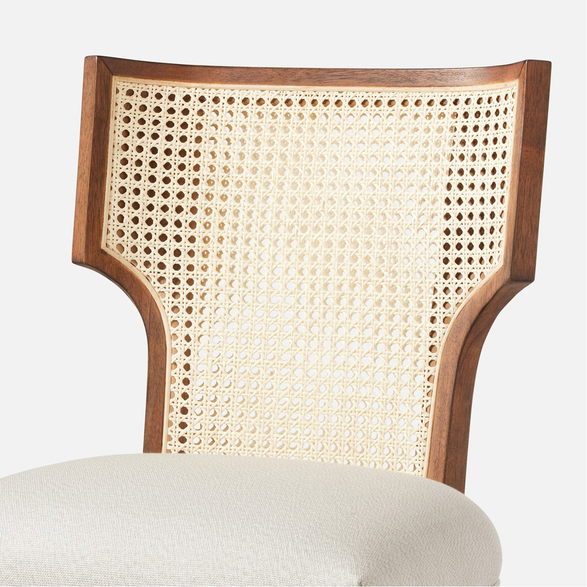 Made Goods Carleen Wingback Cane Dining Chair in Volta Fabric