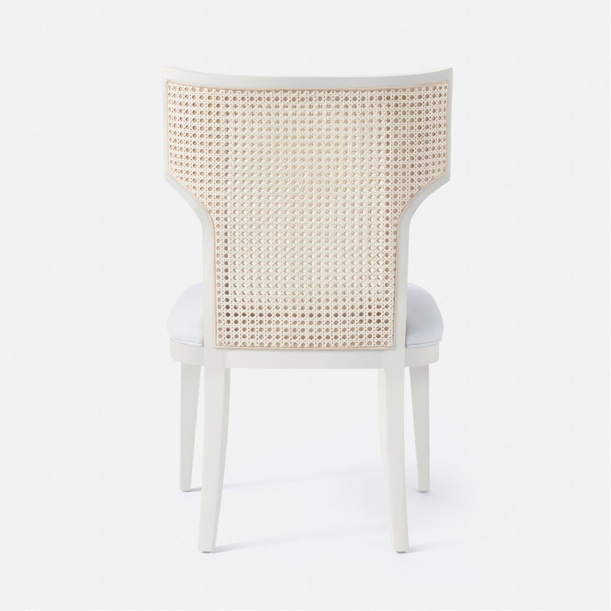 Made Goods Carleen Wingback Cane Dining Chair in Clyde Fabric