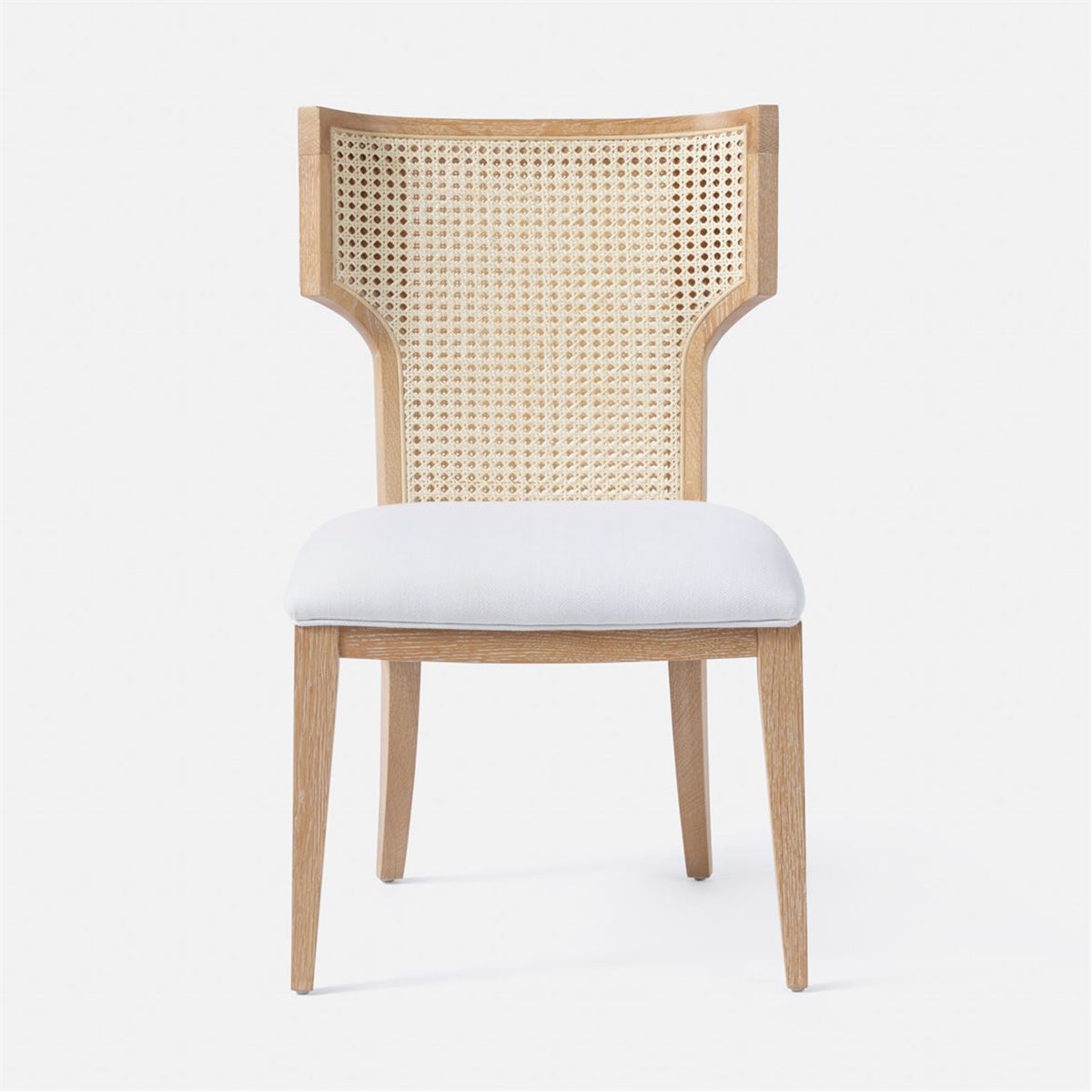 Made Goods Carleen Wingback Cane Dining Chair in Arno Fabric