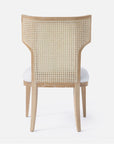 Made Goods Carleen Wingback Cane Dining Chair in Arno Fabric