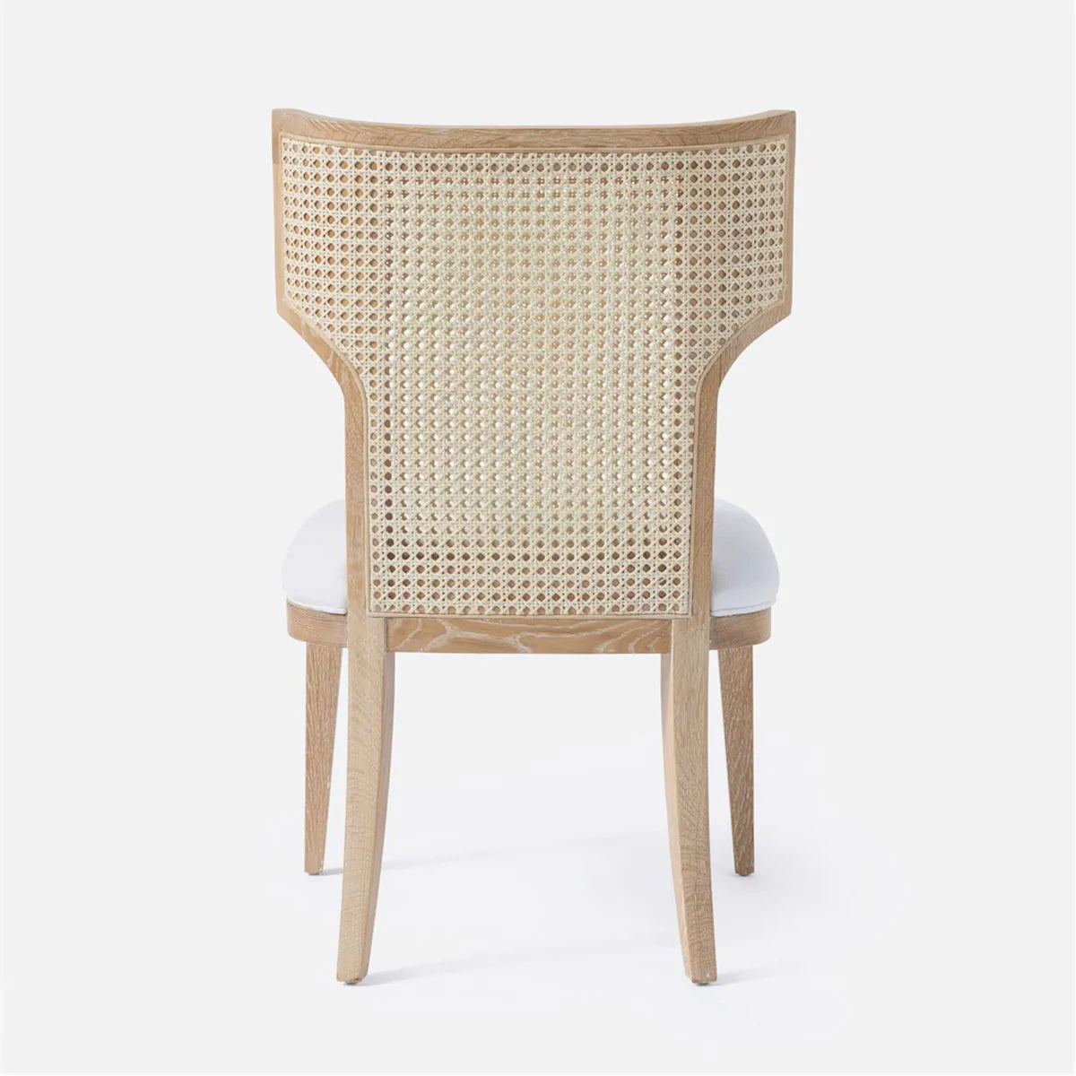 Made Goods Carleen Wingback Cane Dining Chair in Danube Fabric