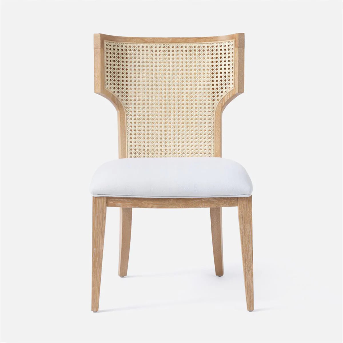 Made Goods Carleen Wingback Cane Dining Chair in Alsek Fabric