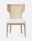 Made Goods Carleen Wingback Cane Dining Chair in Ettrick Cotton Jute