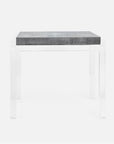 Made Goods Cassian Acrylic Side Table in Realistic Faux Shagreen