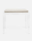 Made Goods Cassian Acrylic Side Table in Realistic Faux Shagreen