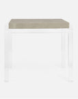 Made Goods Cassian Acrylic Side Table in Realistic Faux Shagreen