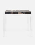 Made Goods Cassian Acrylic Side Table in Petrified Wood