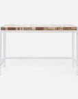 Made Goods Cassian Acrylic Console Table with Petrified Wood Top