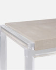 Made Goods Cassian Acrylic Console Table with Silver Mop Shell Top