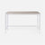 Made Goods Cassian Acrylic Console Table with Faux Linen Top