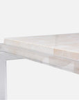 Made Goods Cassian Acrylic Coffee Table with Petrified Wood Top