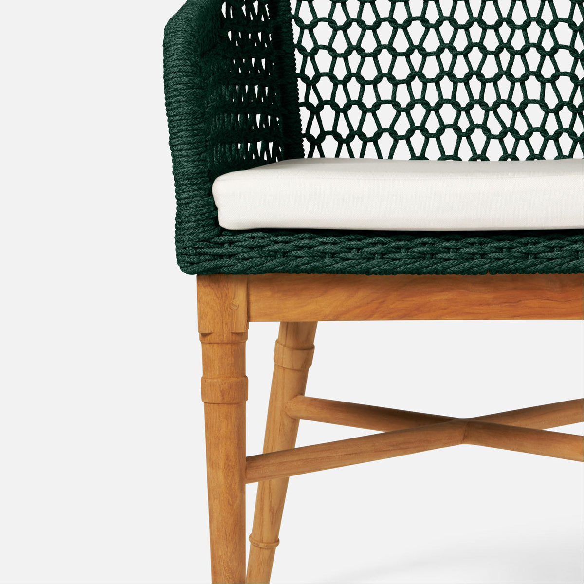 Made Goods Chadwick Woven Rope Outdoor Counter Stool in Pagua Fabric