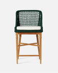 Made Goods Chadwick Woven Rope Outdoor Counter Stool in Pagua Fabric