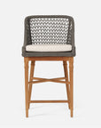 Made Goods Chadwick Woven Rope Outdoor Counter Stool in Havel Velvet