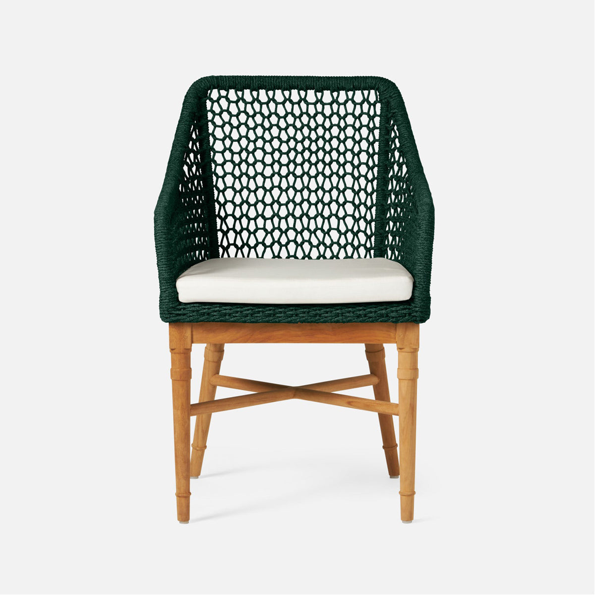 Made Goods Chadwick Woven Rope Outdoor Arm Chair in Clyde Fabric