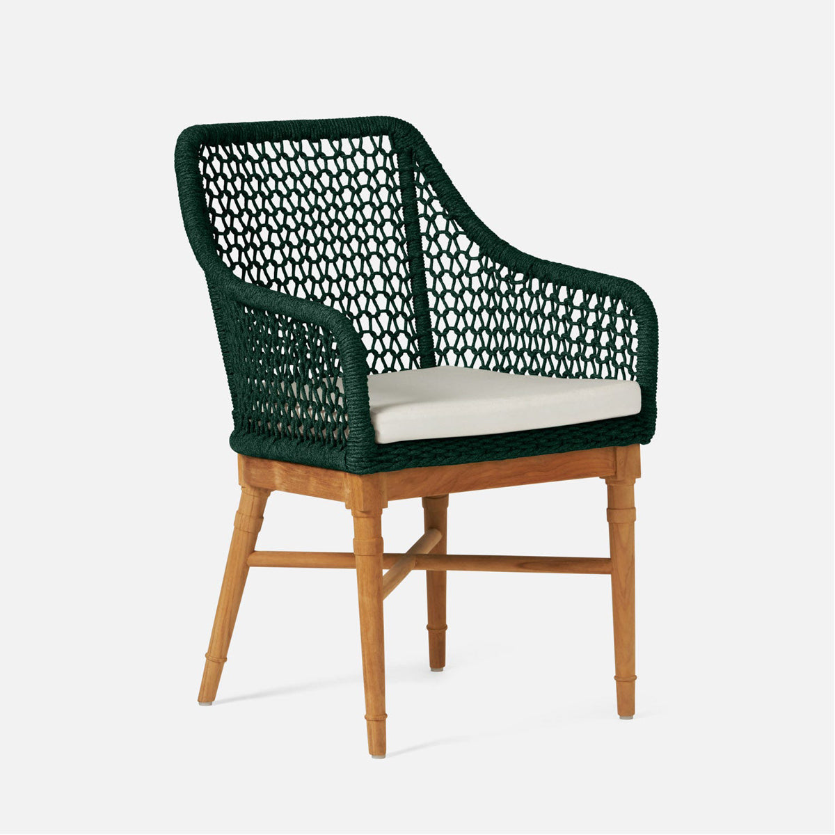 Made Goods Chadwick Woven Rope Outdoor Arm Chair in Alsek Fabric