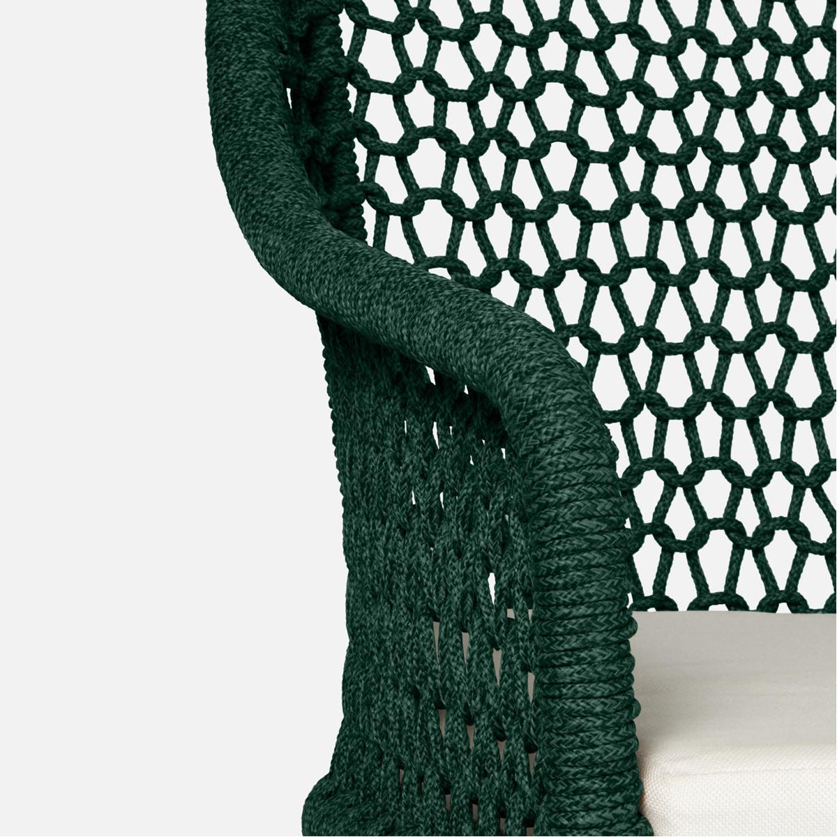 Made Goods Chadwick Woven Rope Outdoor Arm Chair in Alsek Fabric