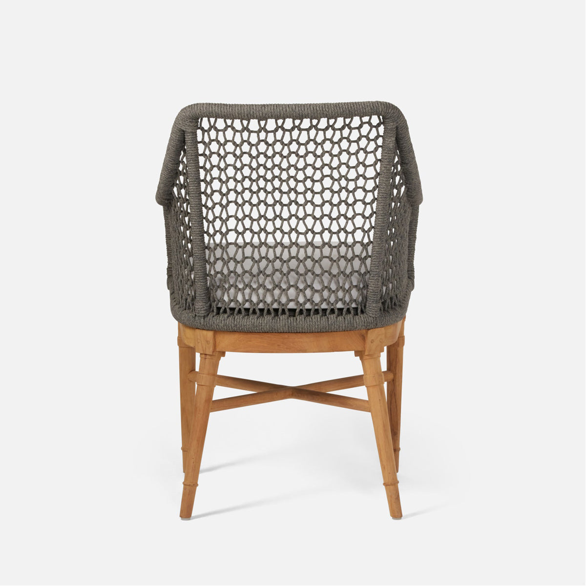 Made Goods Chadwick Woven Rope Outdoor Arm Chair in Alsek Fabric