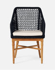 Made Goods Chadwick Woven Rope Outdoor Arm Chair in Alsek Fabric