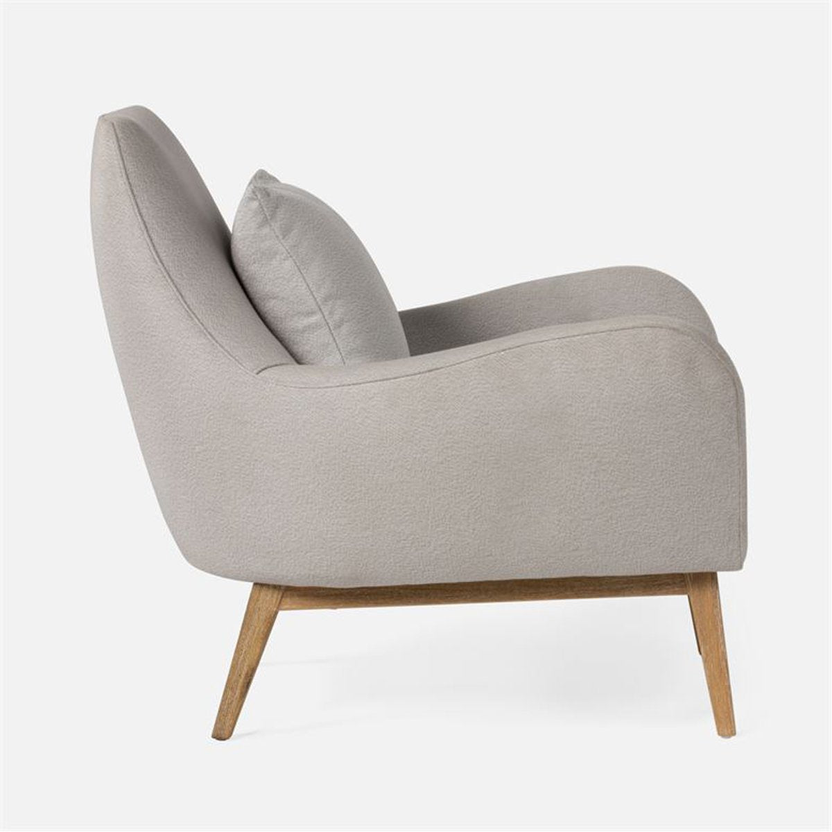 Made Goods Colten Upholstered Lounge Chair in Dark Gray Wood