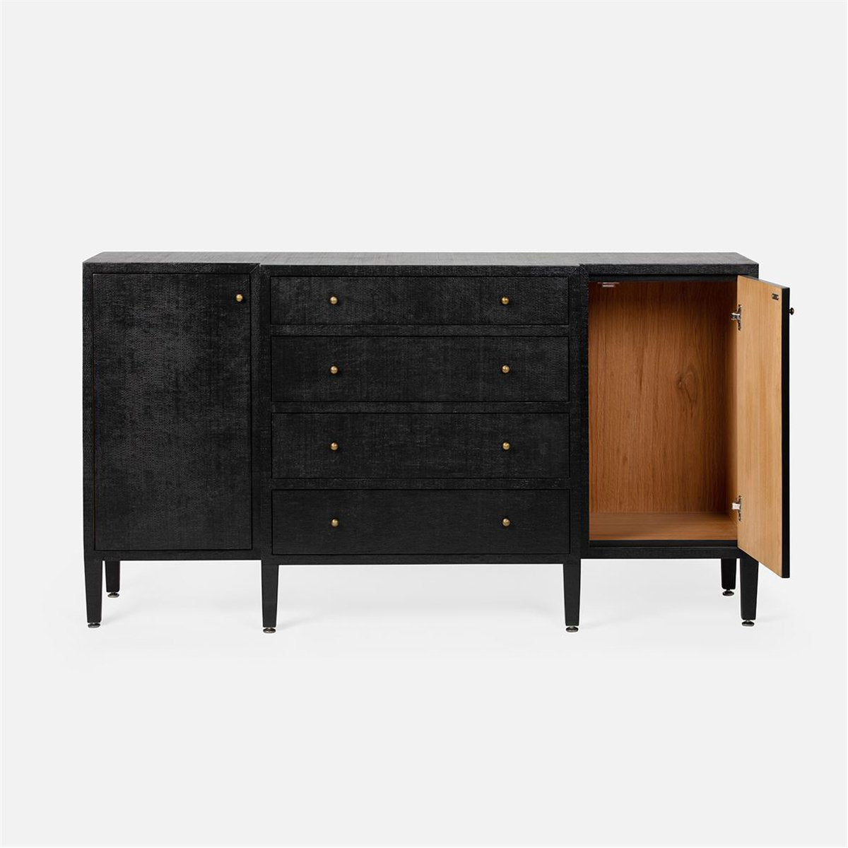 Made Goods Conrad Faux Raffia Deep Drawer Buffet