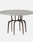 Made Goods Cyrano Metal Dining Table in Stone