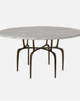 Made Goods Cyrano Metal Dining Table in Stone