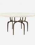 Made Goods Cyrano Metal Dining Table in Faux Shagreen