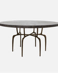 Made Goods Cyrano Metal Dining Table in Zinc Metal