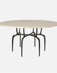 Made Goods Cyrano Metal Dining Table in Stone