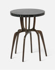 Made Goods Cyrano Metal Accent Table in Blue Tiger Eye