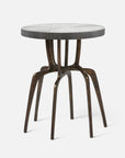 Made Goods Cyrano Metal Accent Table in Faux Shagreen