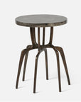 Made Goods Cyrano Metal Accent Table in Pyrite