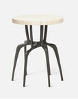 Made Goods Cyrano Metal Accent Table in Banana Bark