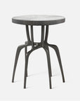 Made Goods Cyrano Metal Accent Table in Faux Shagreen