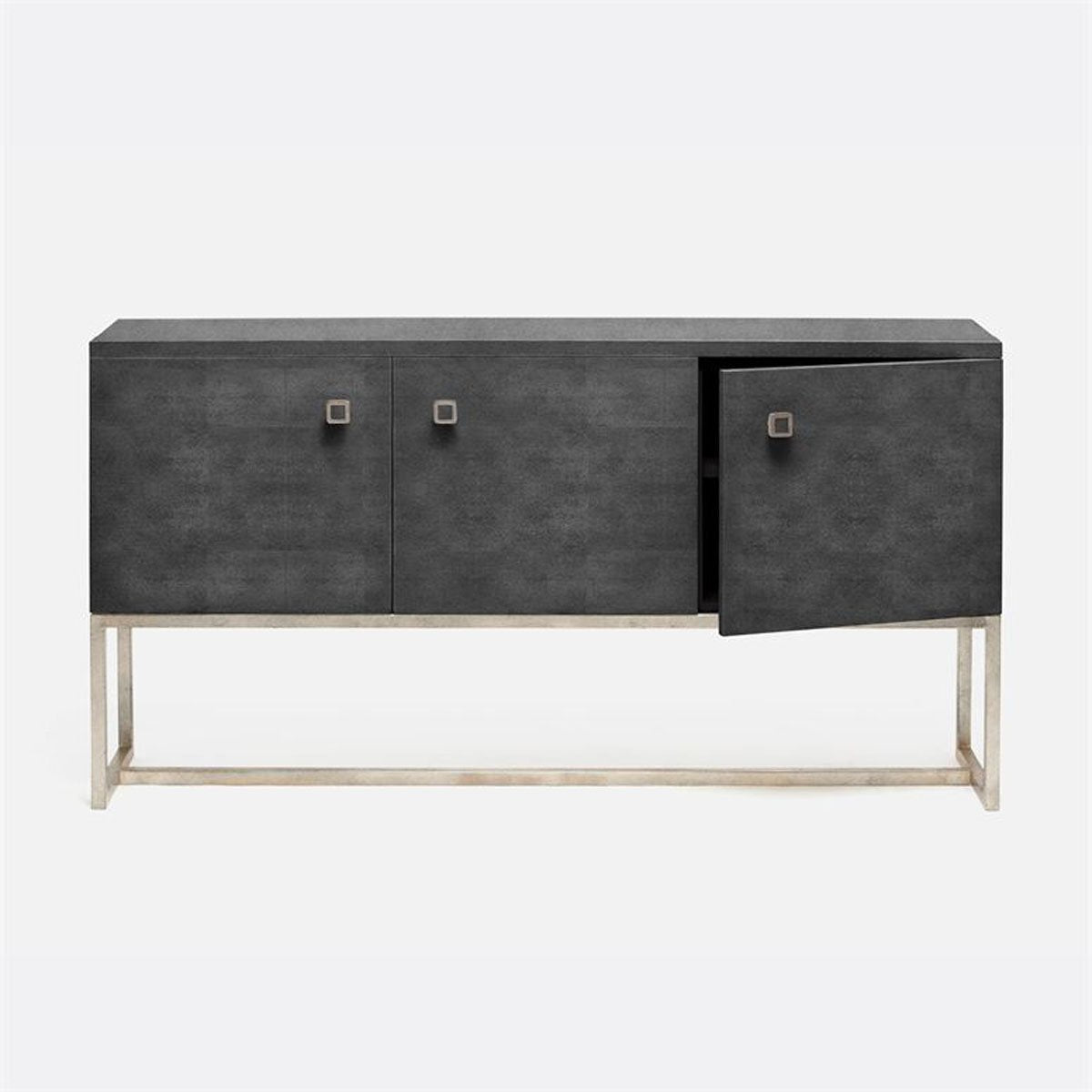 Made Goods Dallon Three-Door Narrow Realistic Faux Shagreen Buffet