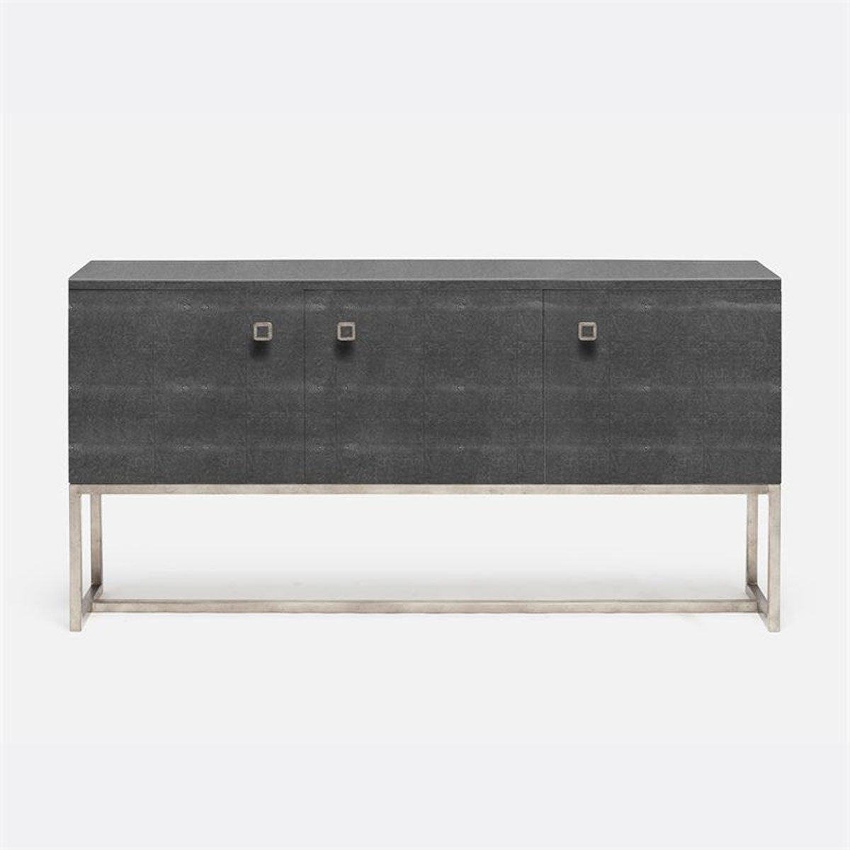 Made Goods Dallon Three-Door Narrow Realistic Faux Shagreen Buffet