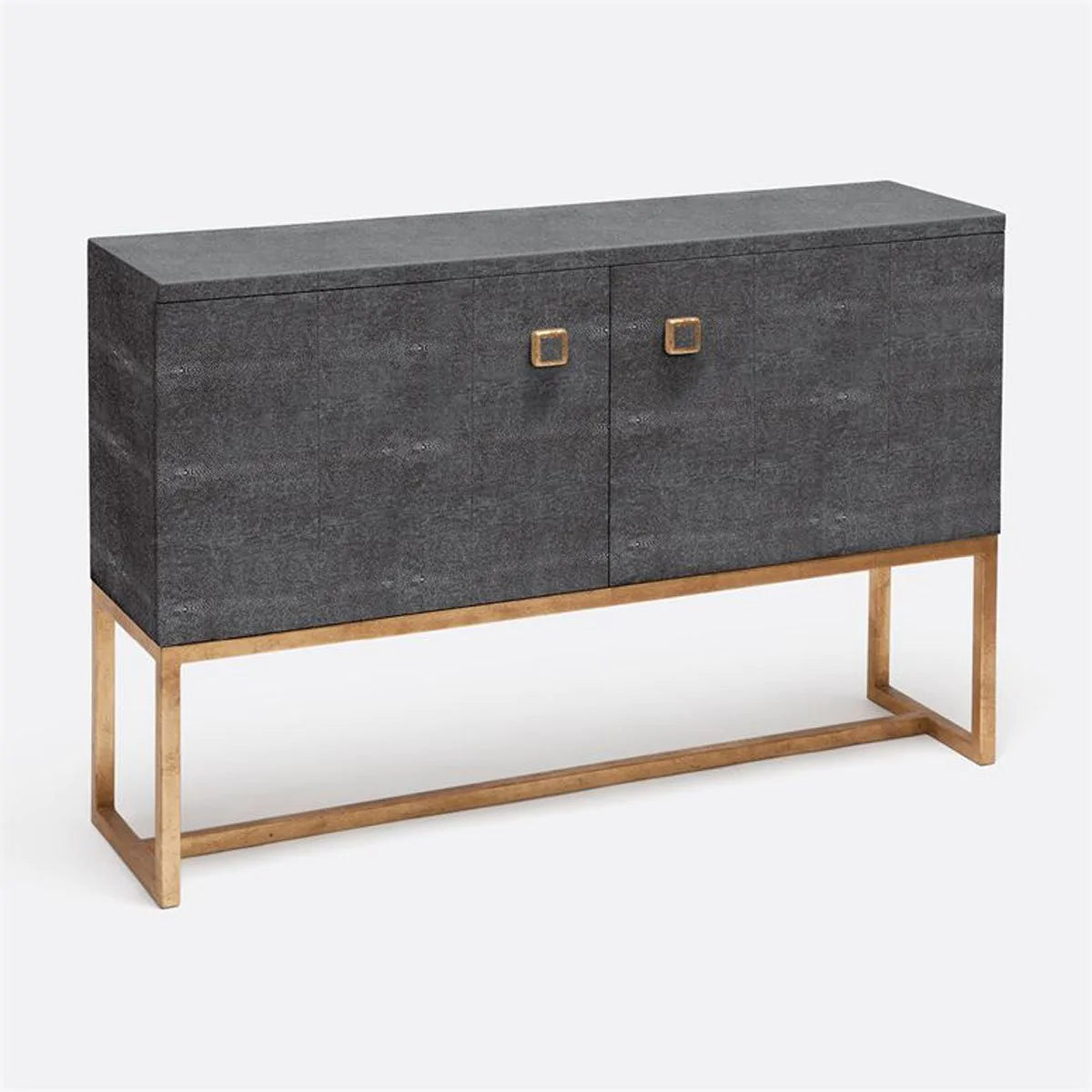 Made Goods Dallon Narrow Realistic Faux Shagreen 2-Door Buffet