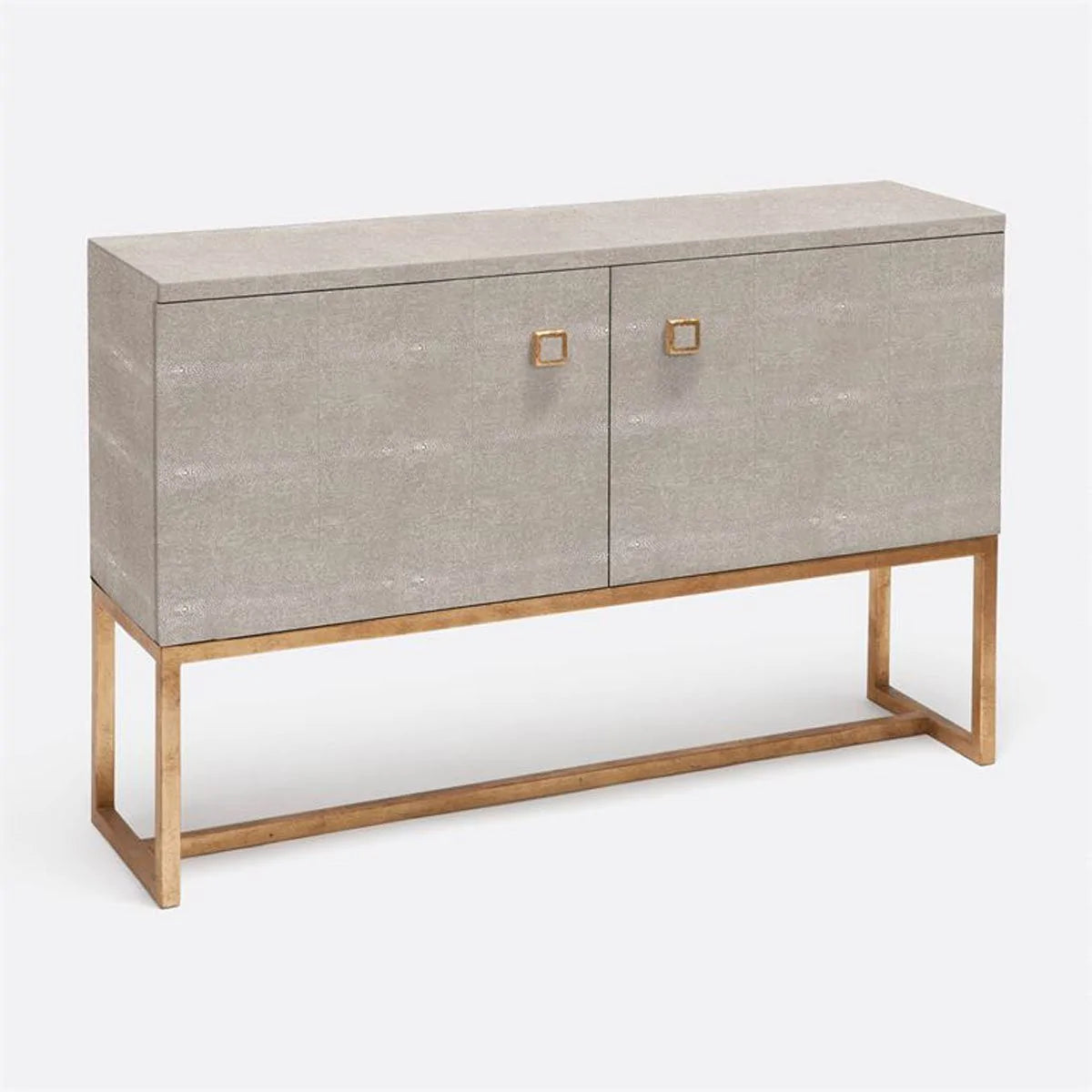 Made Goods Dallon Narrow Realistic Faux Shagreen 2-Door Buffet