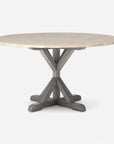 Made Goods Dane Round Farm Dining Table in Stone