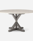 Made Goods Dane Round Farm Dining Table in Stone