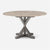 Made Goods Dane Round Farm Dining Table in Warm Gray Marble