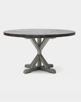 Made Goods Dane Round Farm Dining Table in Zinc Metal