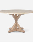 Made Goods Dane Round Farm Dining Table in Stone