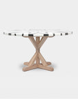 Made Goods Dane Round Farm Dining Table in Marble