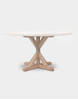 Made Goods Dane Round Farm Dining Table in Faux Shagreen