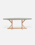 Made Goods Dane Oval Farm Dining Table in Faux Shagreen