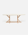 Made Goods Dane Oval Farm Dining Table in Faux Shagreen