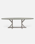 Made Goods Dane Oval Farm Dining Table in Faux Shagreen