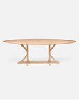 Made Goods Dane Oval Farm Dining Table in White Cerused Oak